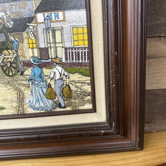 H.Hargrove Framed Original Signed Sergraph Oil Painting General store 12x16 - Picture 5 of 8